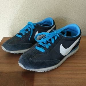Nike Oceania Retro Sneakers Navy Turquoise White Womens Size 6.5